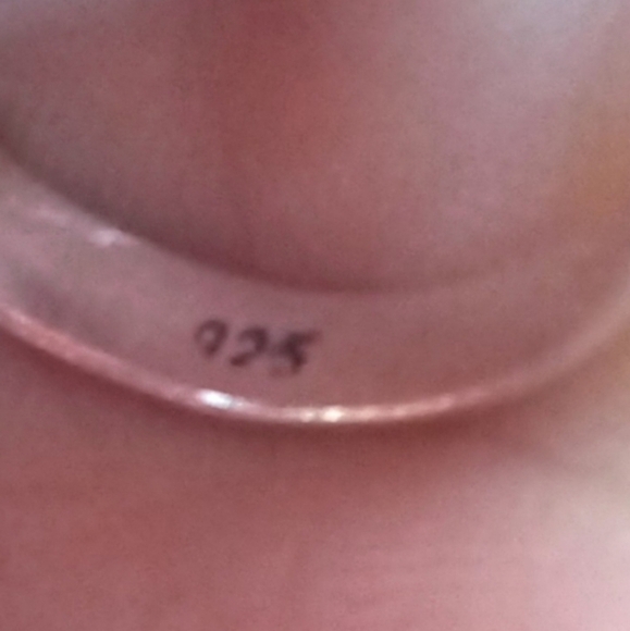 🩵Copper Turquoise Gemstone Sterling Silver Stamped Ring - Picture 4 of 4